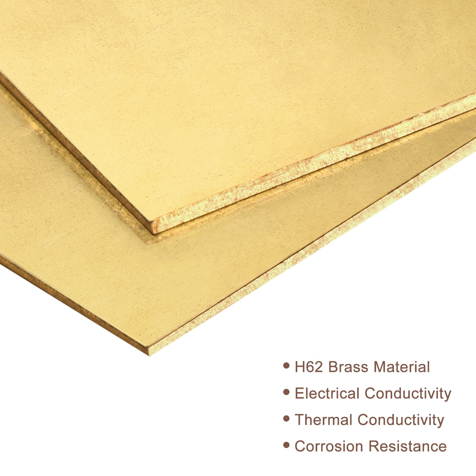 Brass Sheet, 1 x H62 Metal Sheets Plates 4″ Length x 2″ Width x 0.05″ Thickness