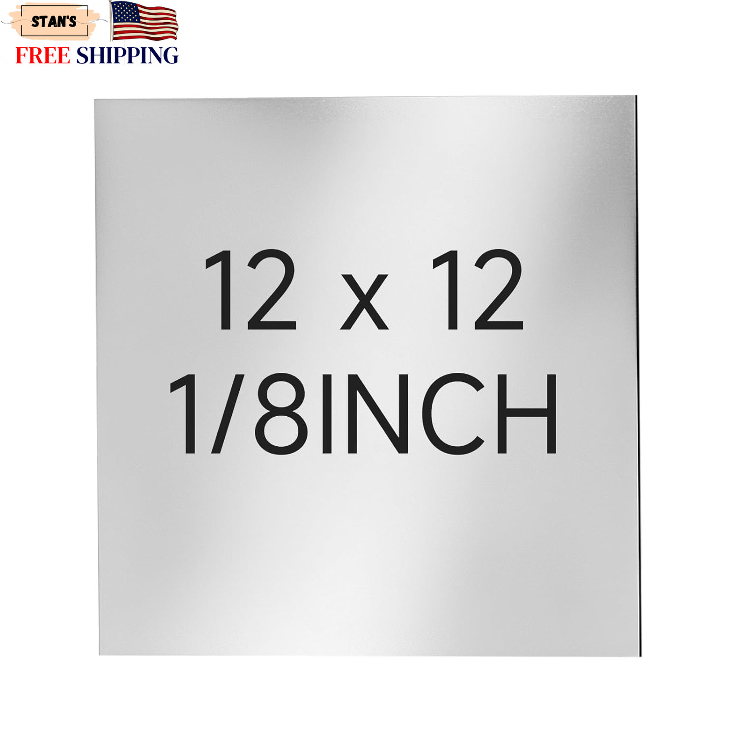 304 Stainless Steel Sheet – 12″ X 12″ X 1/8″ Thin Stainless Steel Plate 1/8 Inch