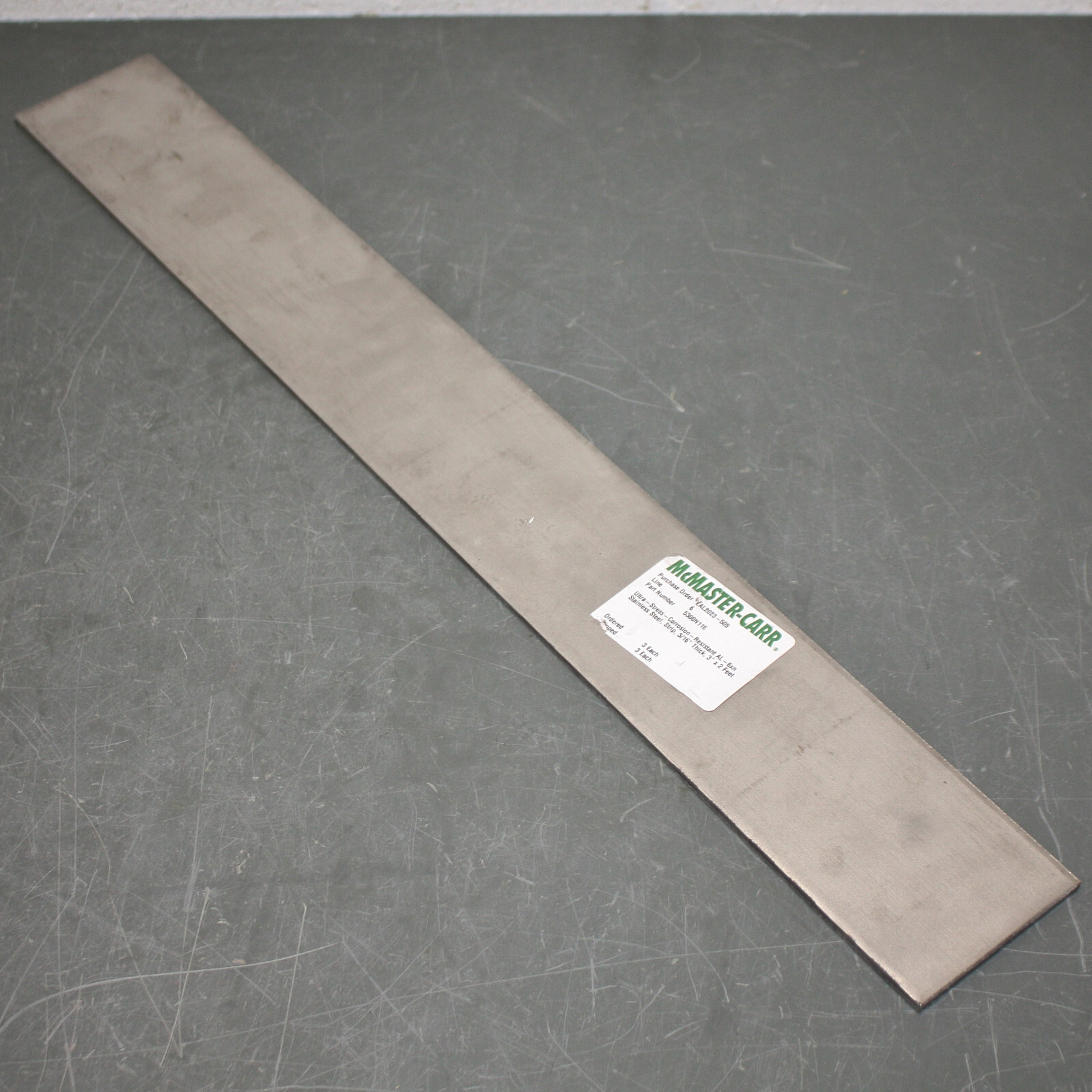 AL6XN Stainless Steel Alloy Plate 3″ x 24″ x 3/16″, Stress Corrosion Resistant