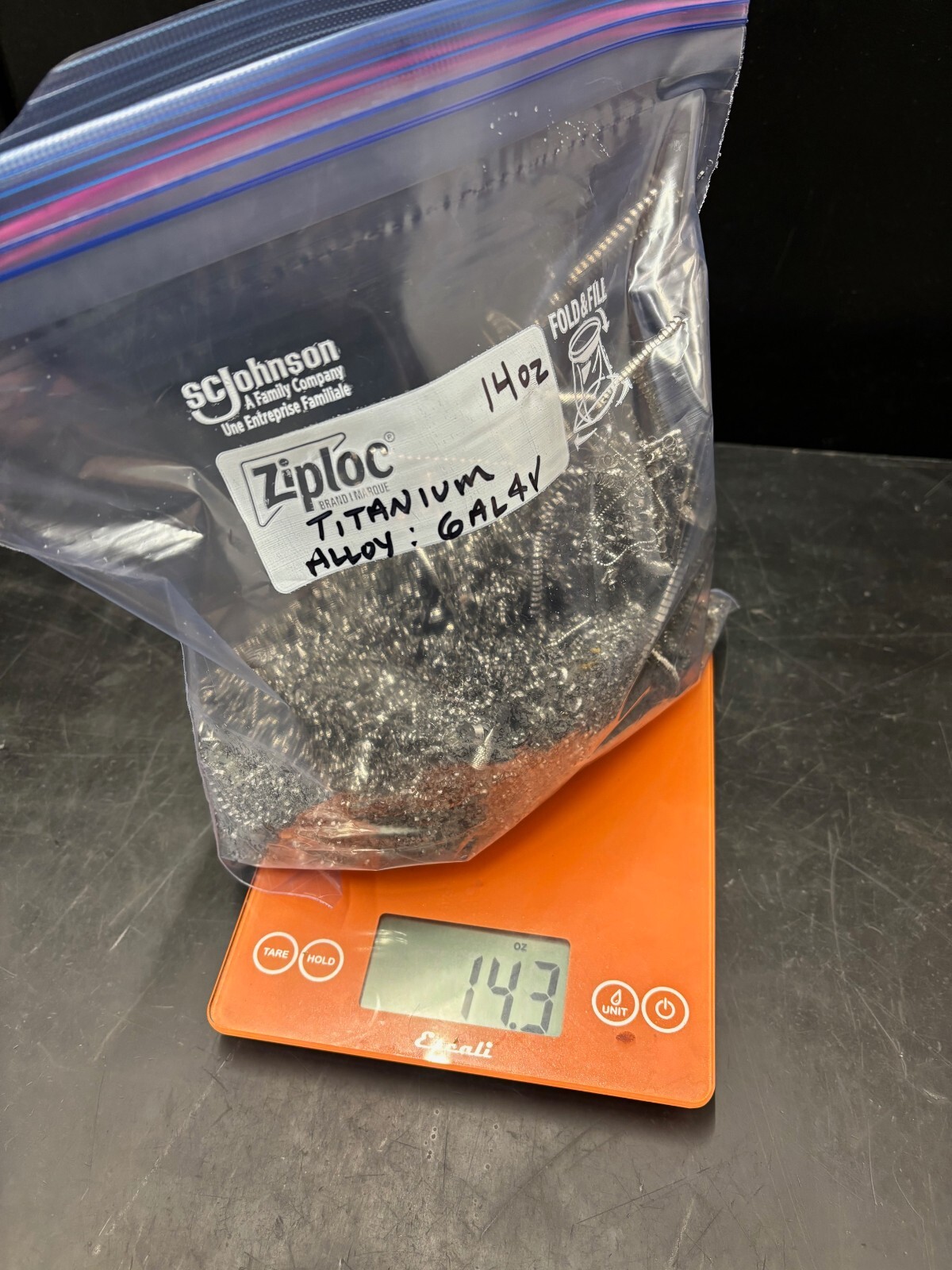 14 oz. of Titanium – Chips, Shred, Turnings, Science Orgonite Art