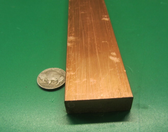 110 Copper Bar H02, 1/2″ Thick x 1 1/2″ Wide x 2 Ft Length