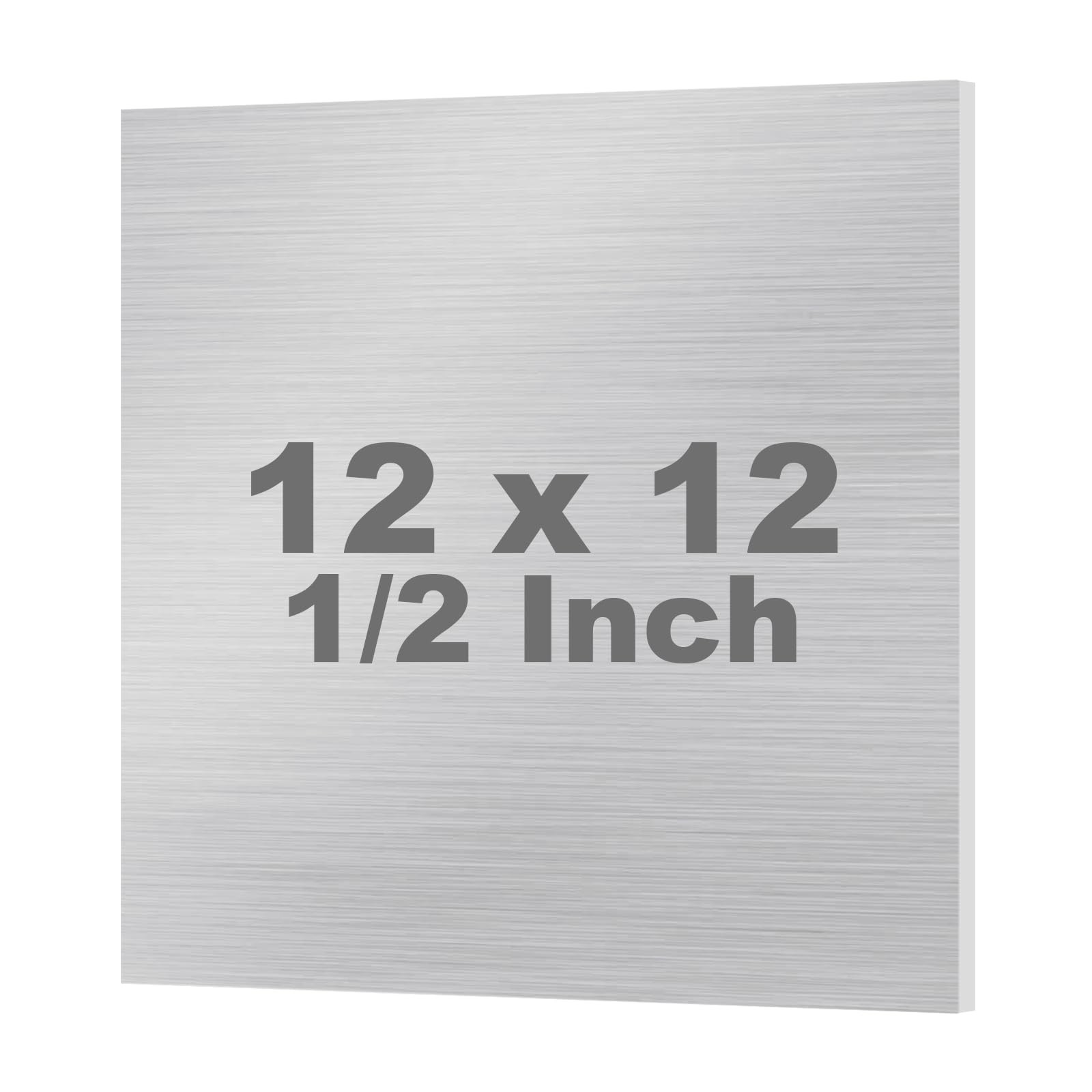 5052 Aluminum Sheet Metal 12x12x1/2 Inch Flat Plain Thick Aluminum Plate, 1/2…