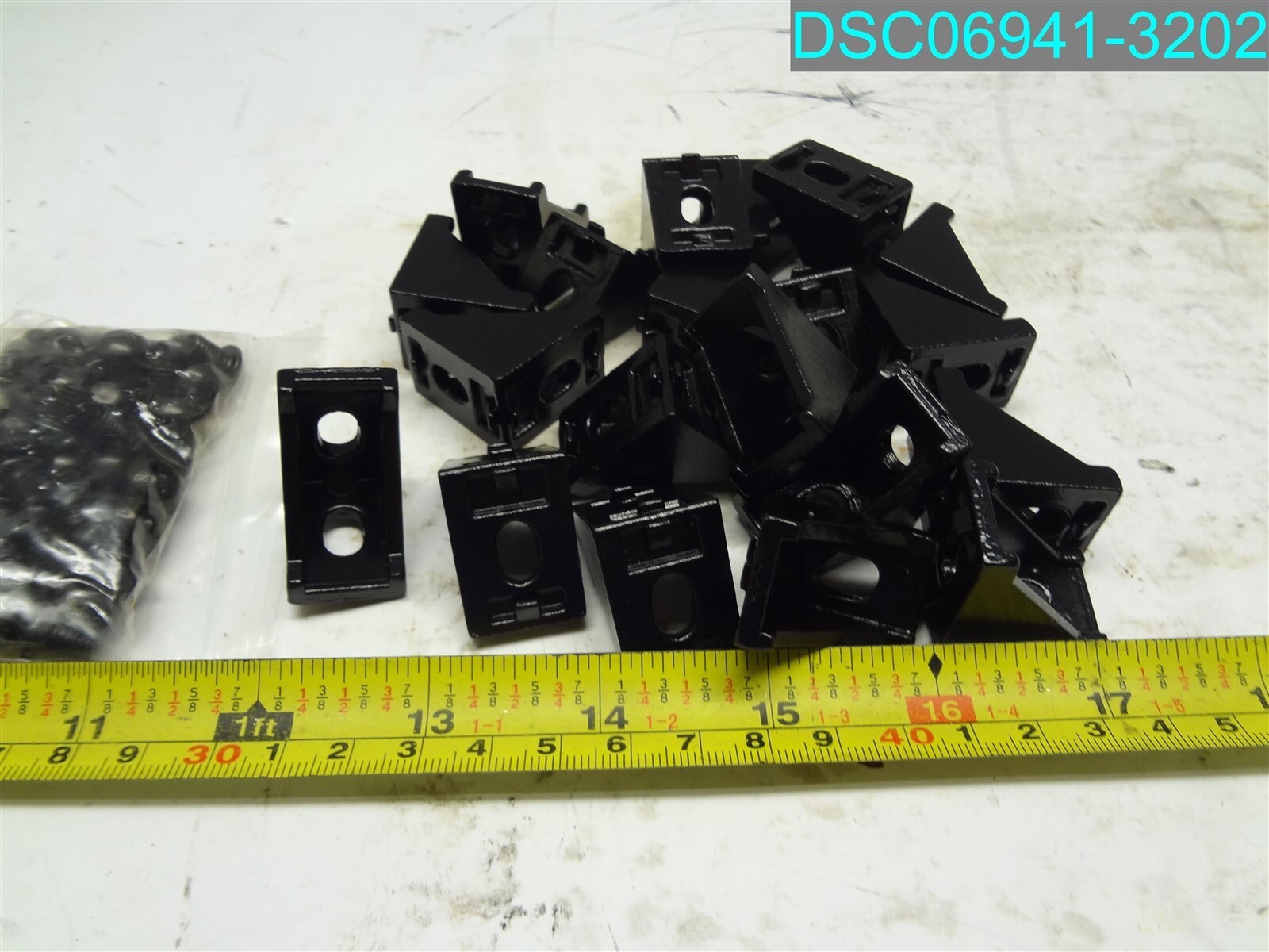 QTY=20 SETS: Black 2020 Series Aluminum Profile Connector Rail Accessories