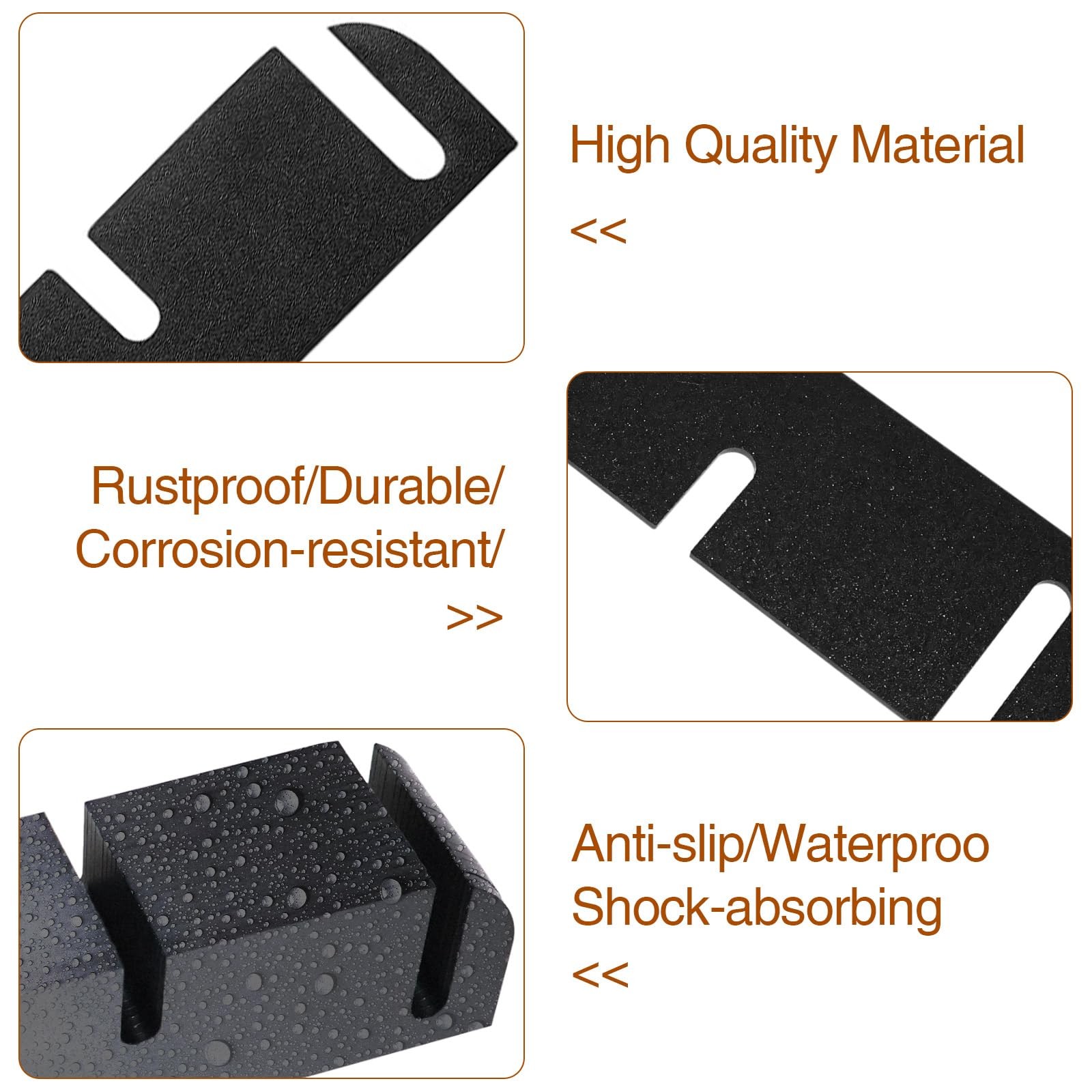 20 PCS Black 3.5″ Door Hinge Shims Plate 0.47″ Inch Thick Jamb Repair Kit