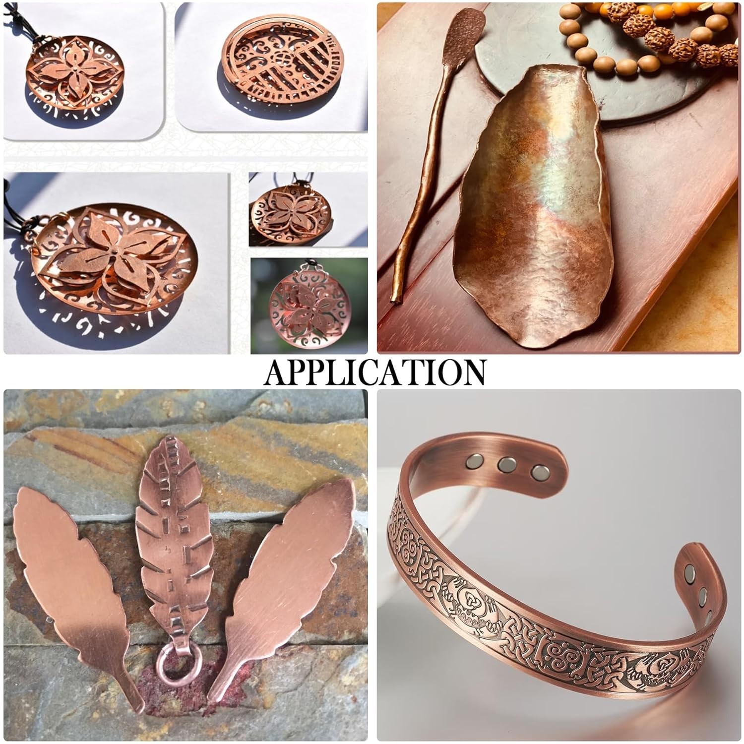 99.9% Pure Copper Craft Sheets (3 Pack) – 4″x4″ for Jewelry and Model Building