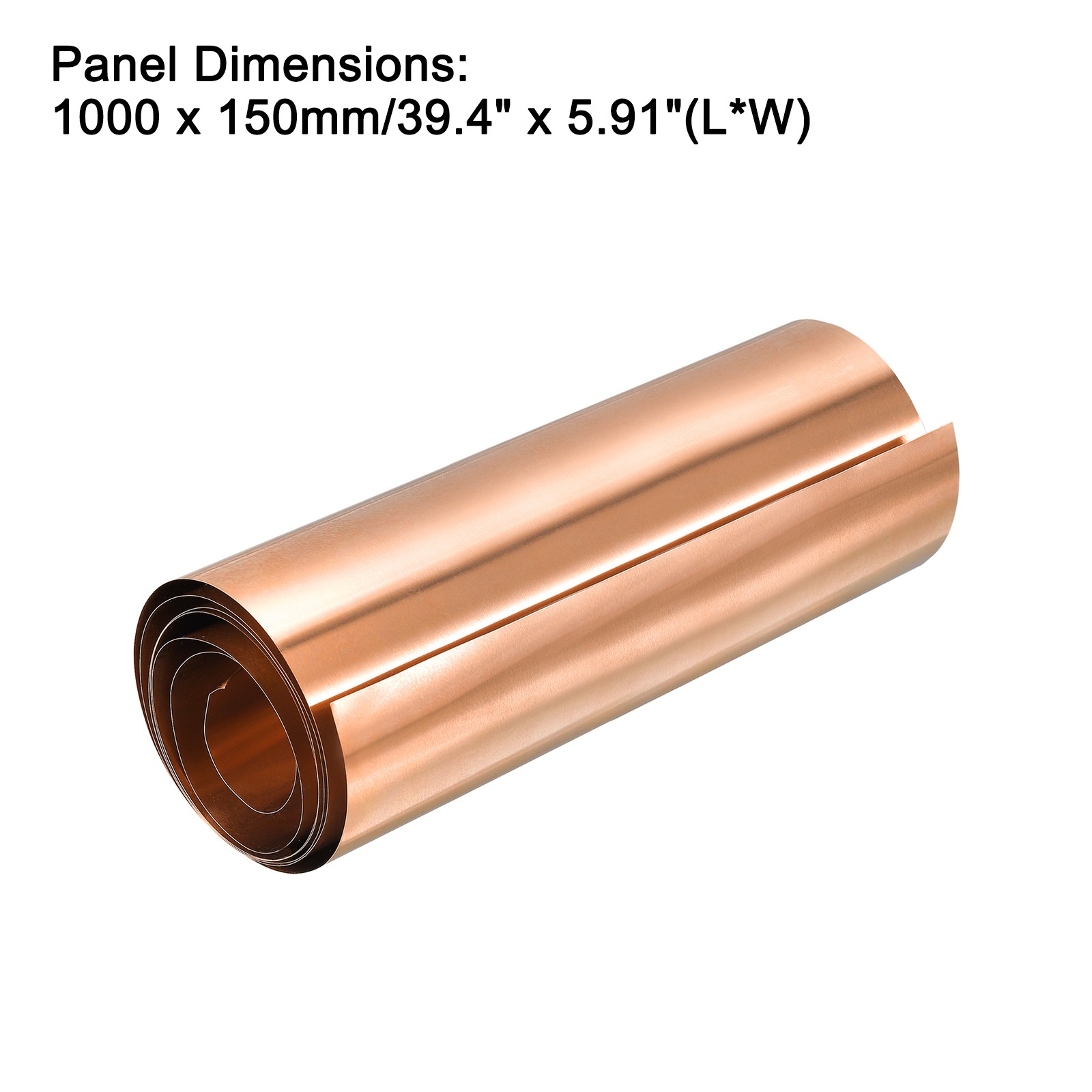 Copper Sheet Roll, Metal Foil Plate 1000mm x 150mm x 0.15mm
