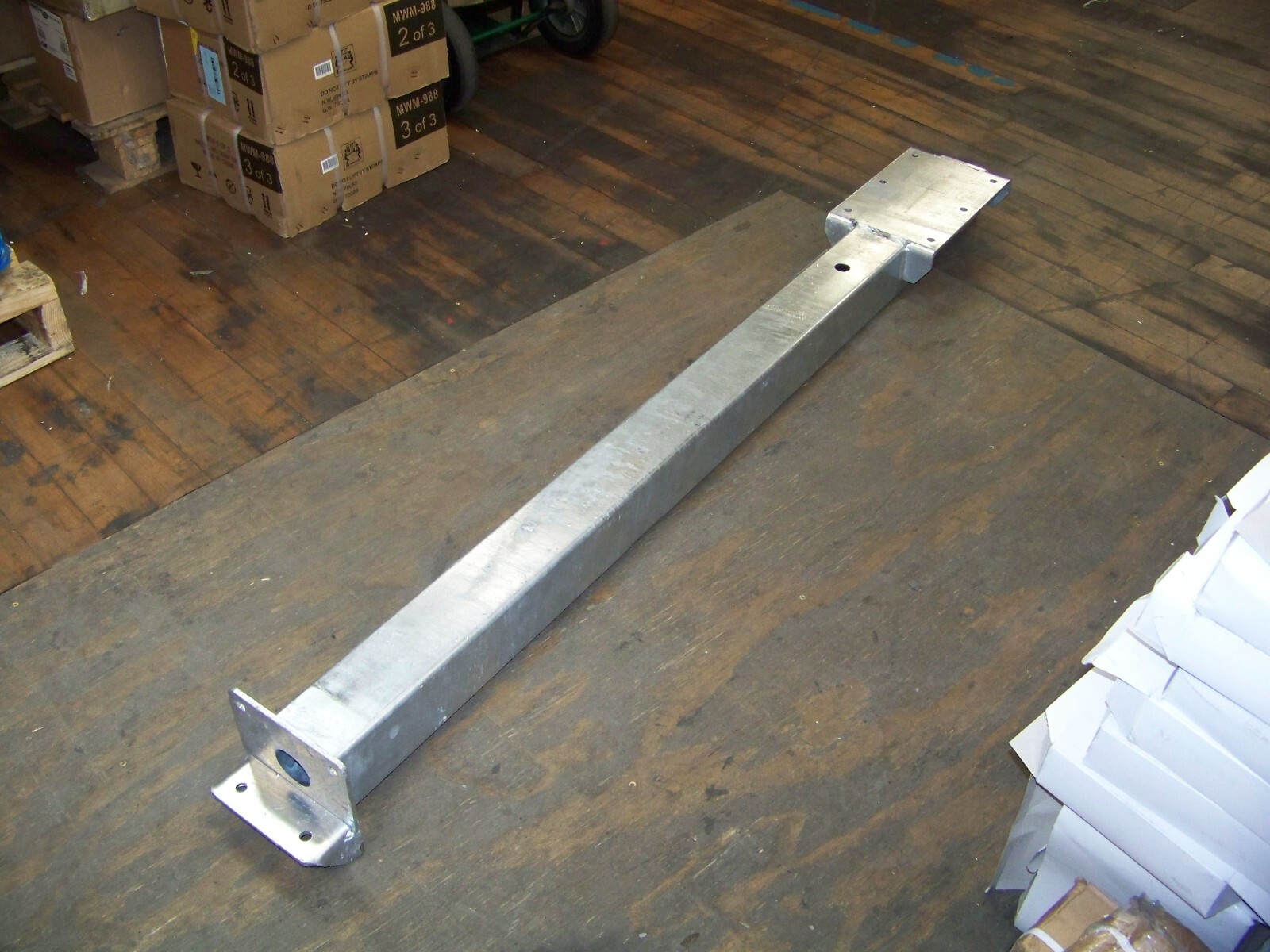 4 x 4″ Steel 66″ Bar 69″ OAL 8″ X 13.5″ Plate Tow Bar 1/4″ Thick New