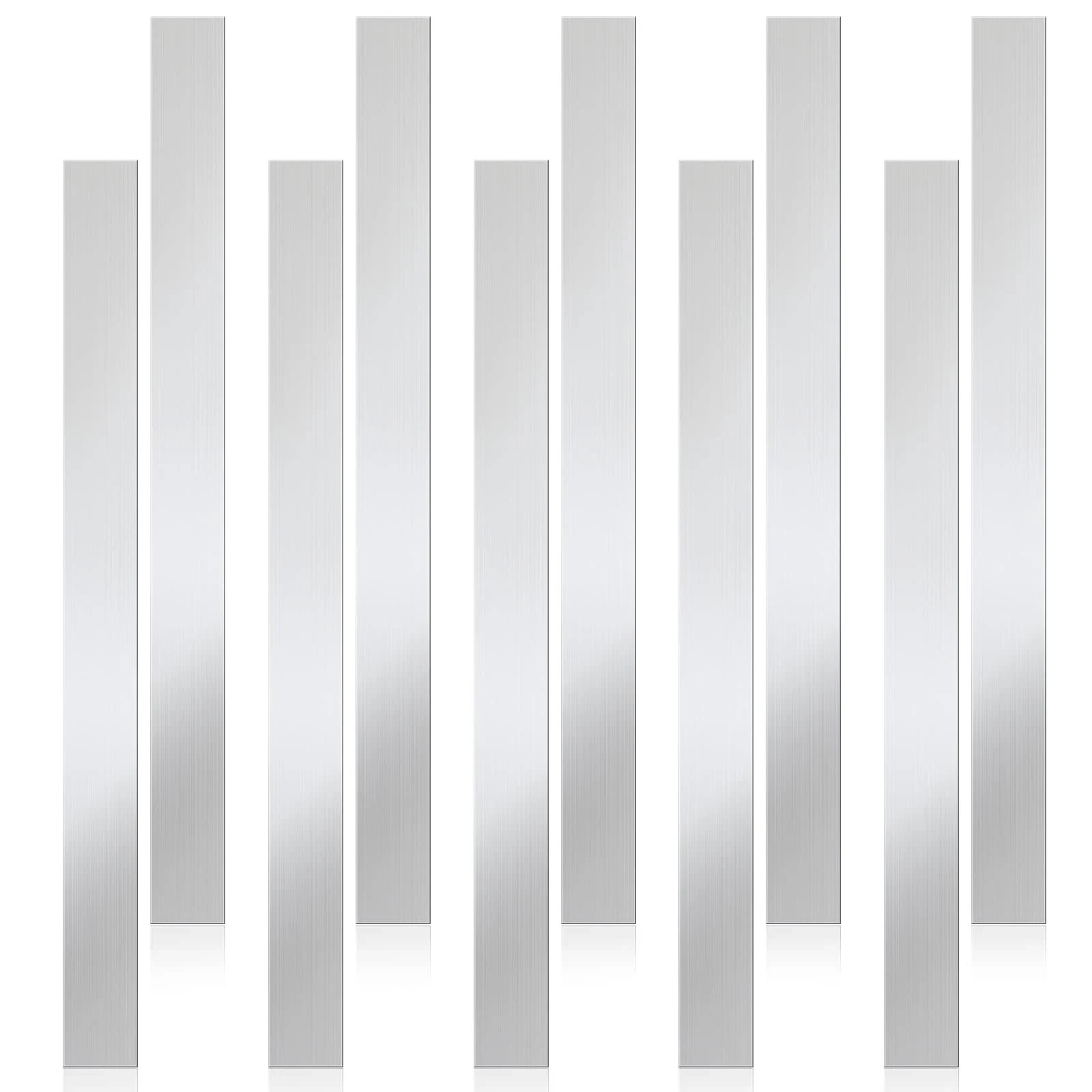10 Pcs Stainless Steel Shim Stock Metal Sheets 0.02” Thick, 1” Wide