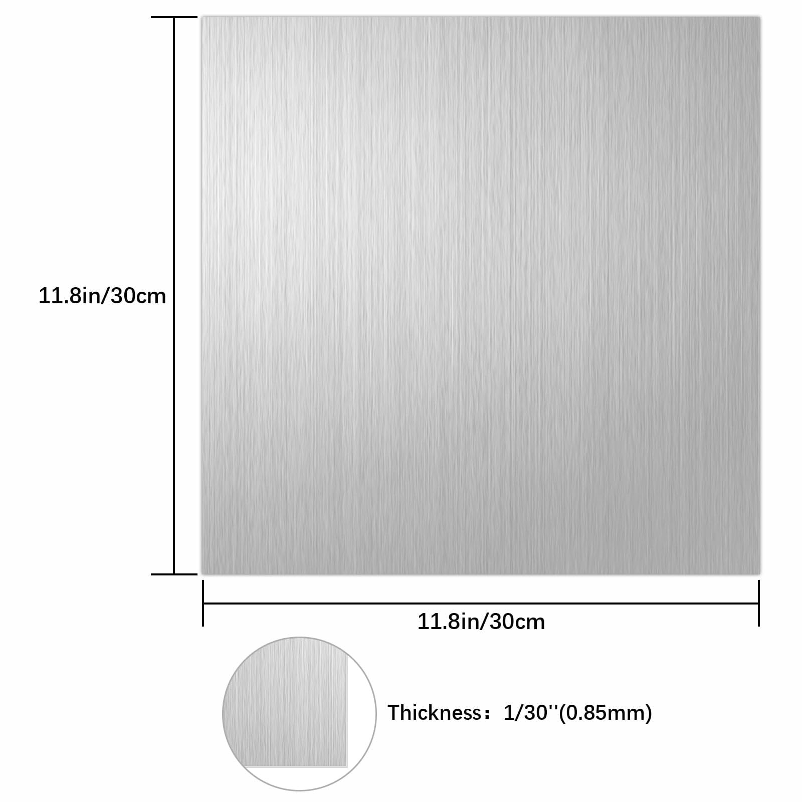 Brushed Aluminum Sheet Metal Plate 12×12 Inch 0.034 Inch Thick Craft 2 PCS