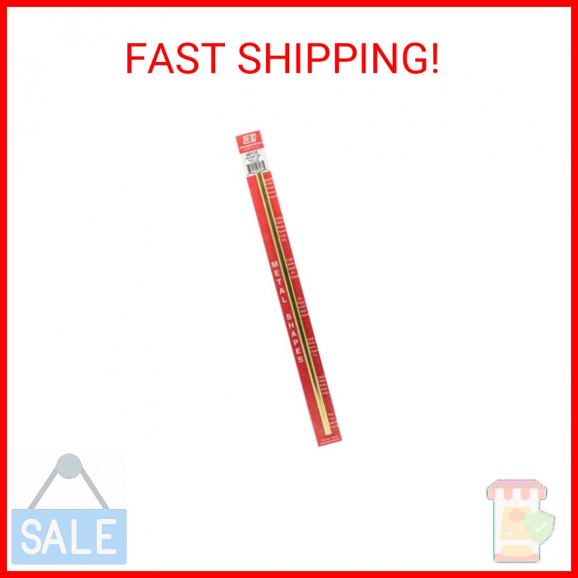 K & S Precision Metals K&S 8133 Round Brass Tube, 5/16″ OD x 0.014″ Wall x 12″ L
