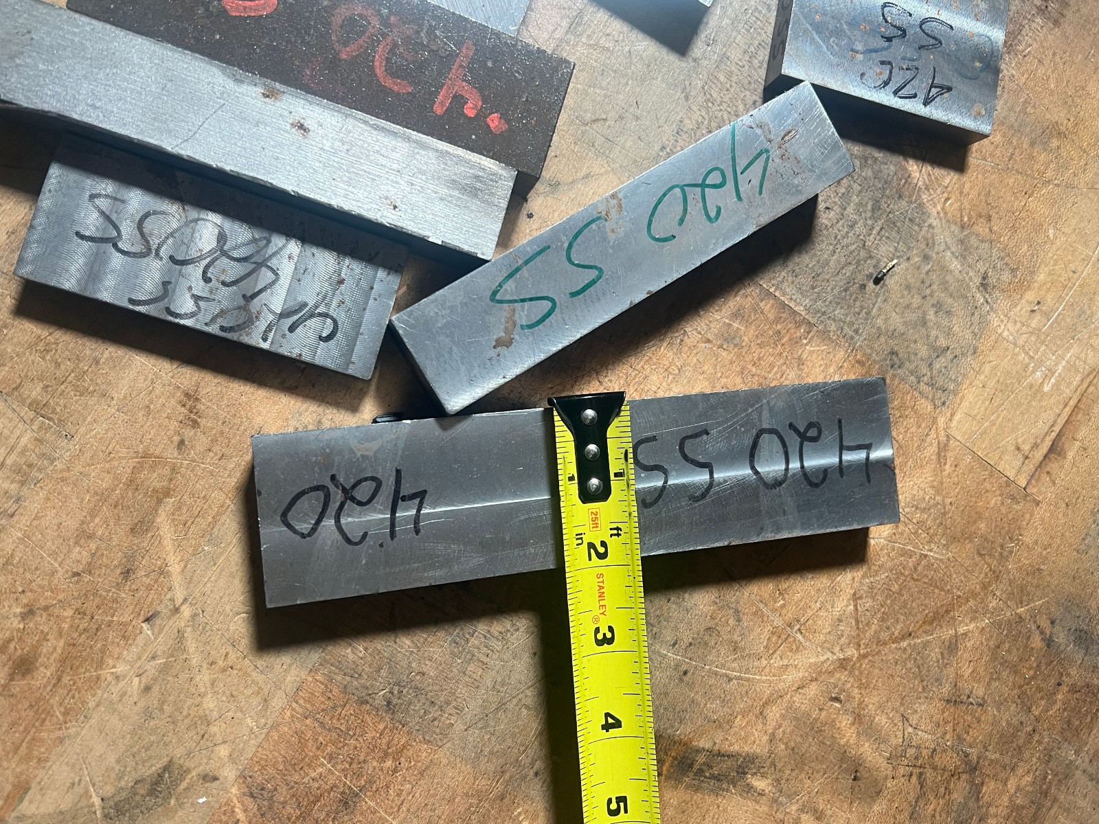 420 Stainless steel SS flat bar stock , tool steel lot, cut offs knife making