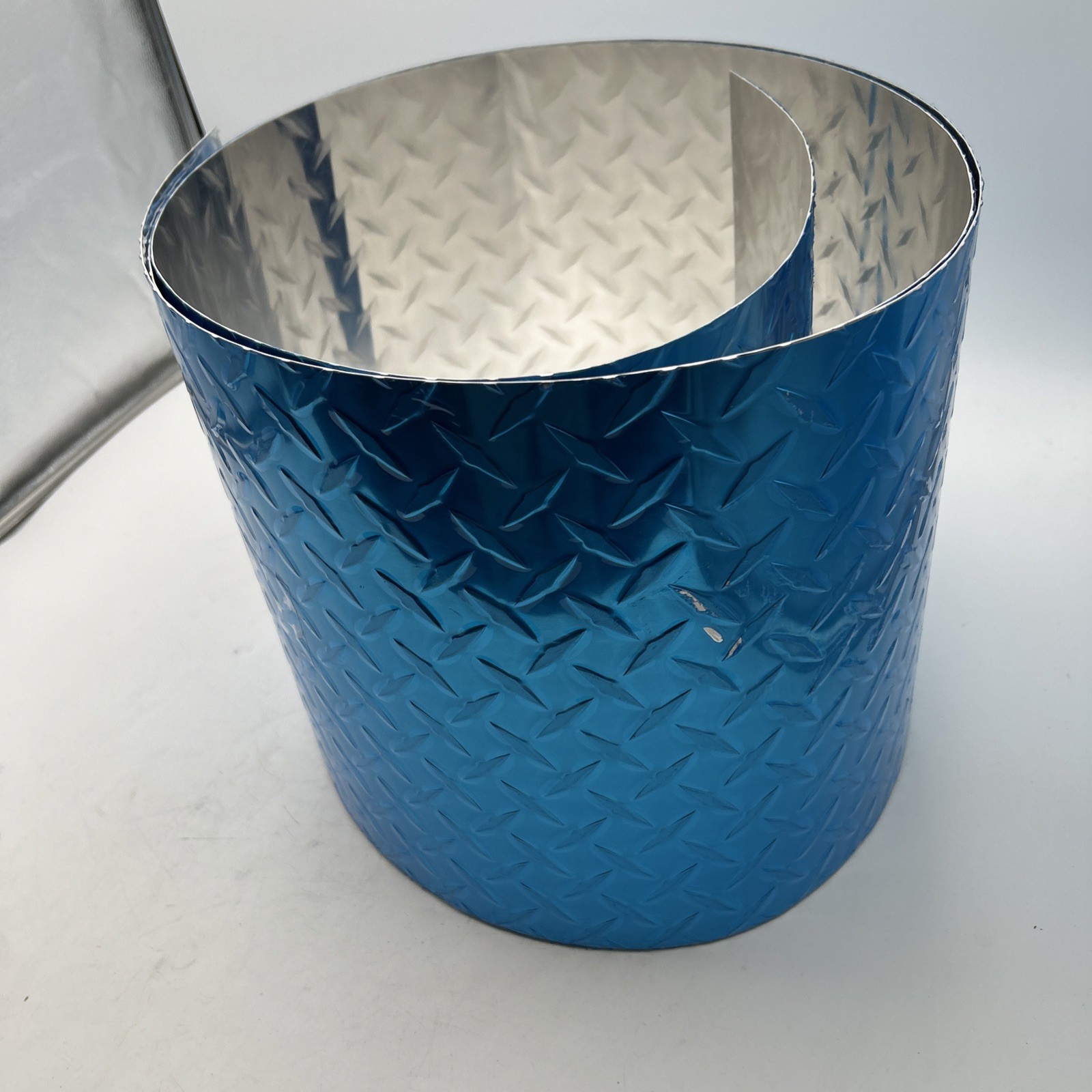 12″ x 120″ Blue Aluminum Diamond Plate .025″ (1/40″) Thick Sheet Trailer, RV