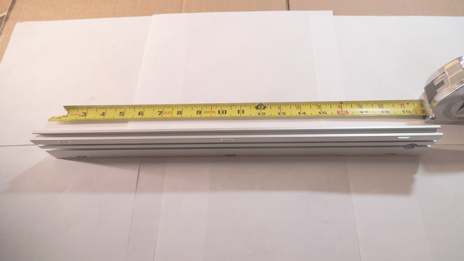 Aluminum slotted bar stock, 17-1/4″ x 2″ x .475 thick