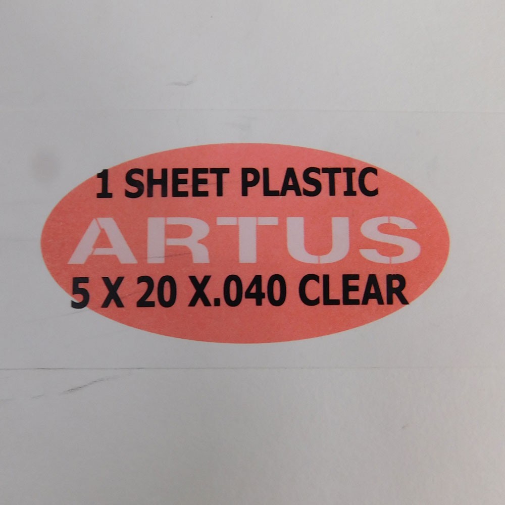 (Lot of 38) Artus Clear Plastic Shims 5″ W x 20″ L Thickness 0.040″ / 1mm