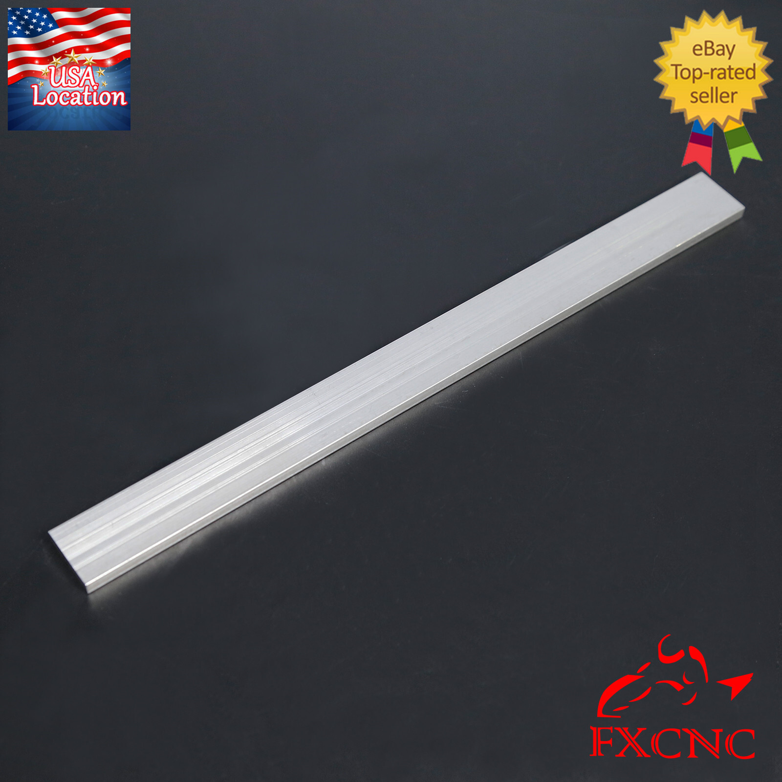 2pcs T6061 Aluminum Flat Plate Sheet Flat Length 300mm Width 25mm Thickness 6mm