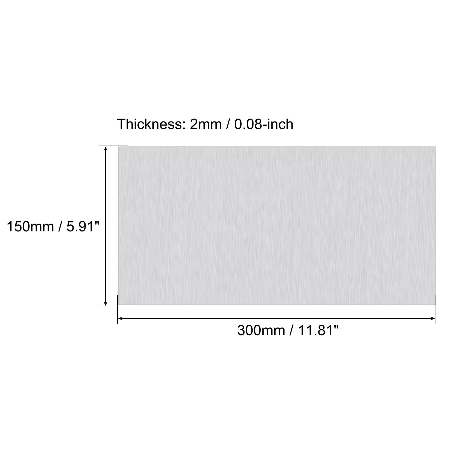 Aluminum Sheet, 300mm x 150mm Rectangle Aluminum Plate