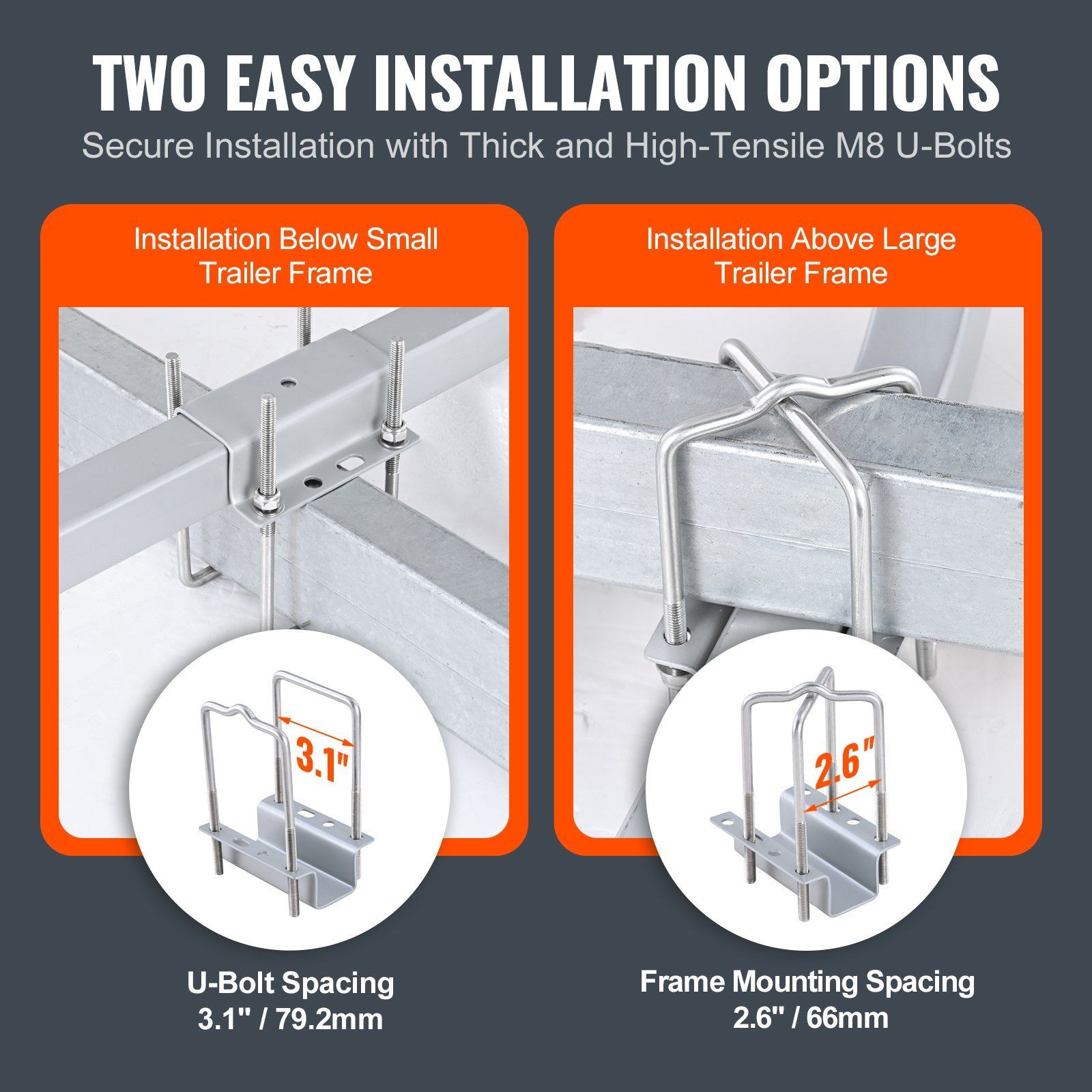 43x2PCS Galvanized Steel & PVC Adjustable Boat Trailer Guide Poles