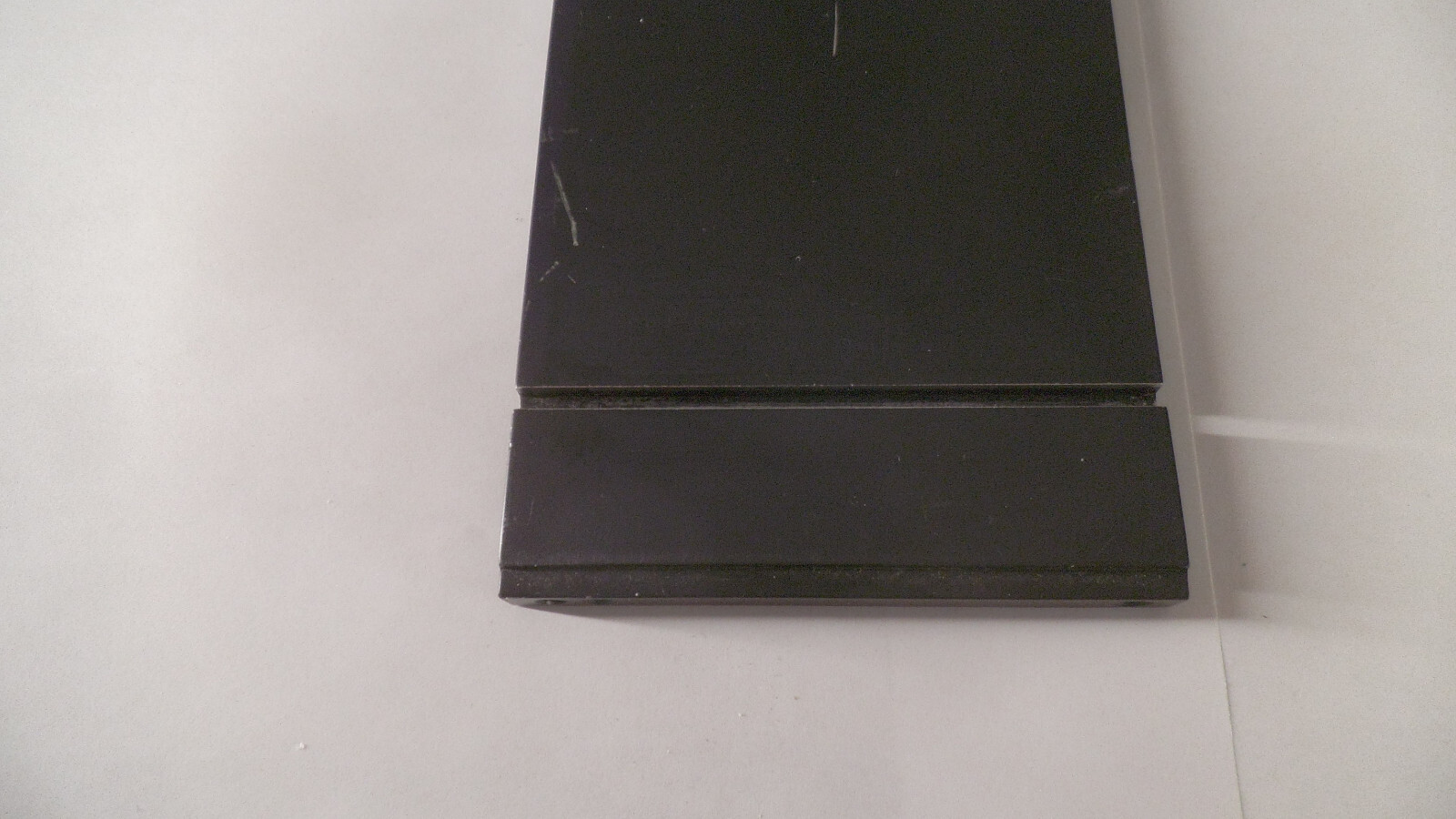 Black Anodized Aluminum plate / bracket, 5-1/4″ x 3-1/2″ x .373 thick