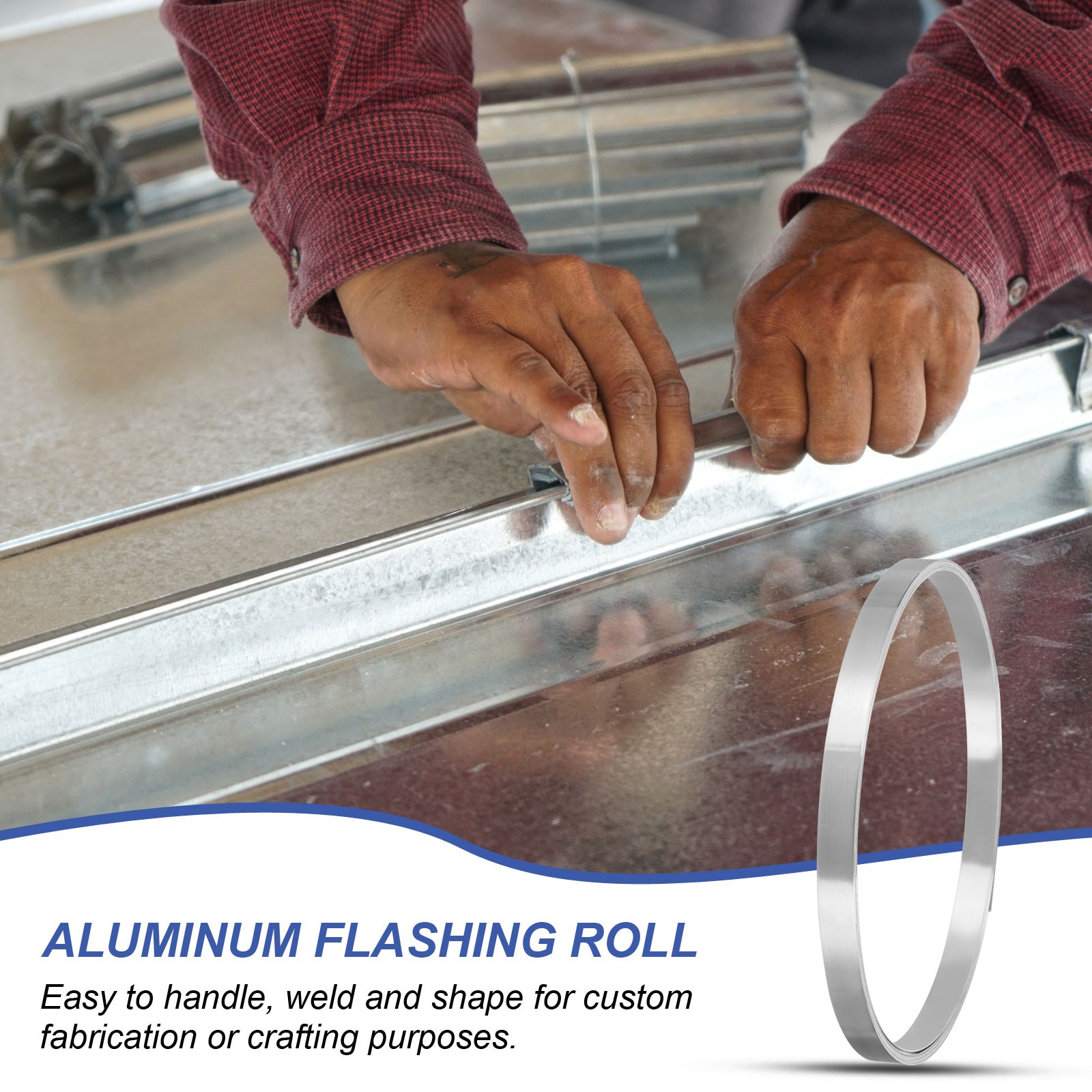 Aluminum Flashing Roll, 3000mm x 10mm x 0.6mm 1060 Aluminum Metal Roll