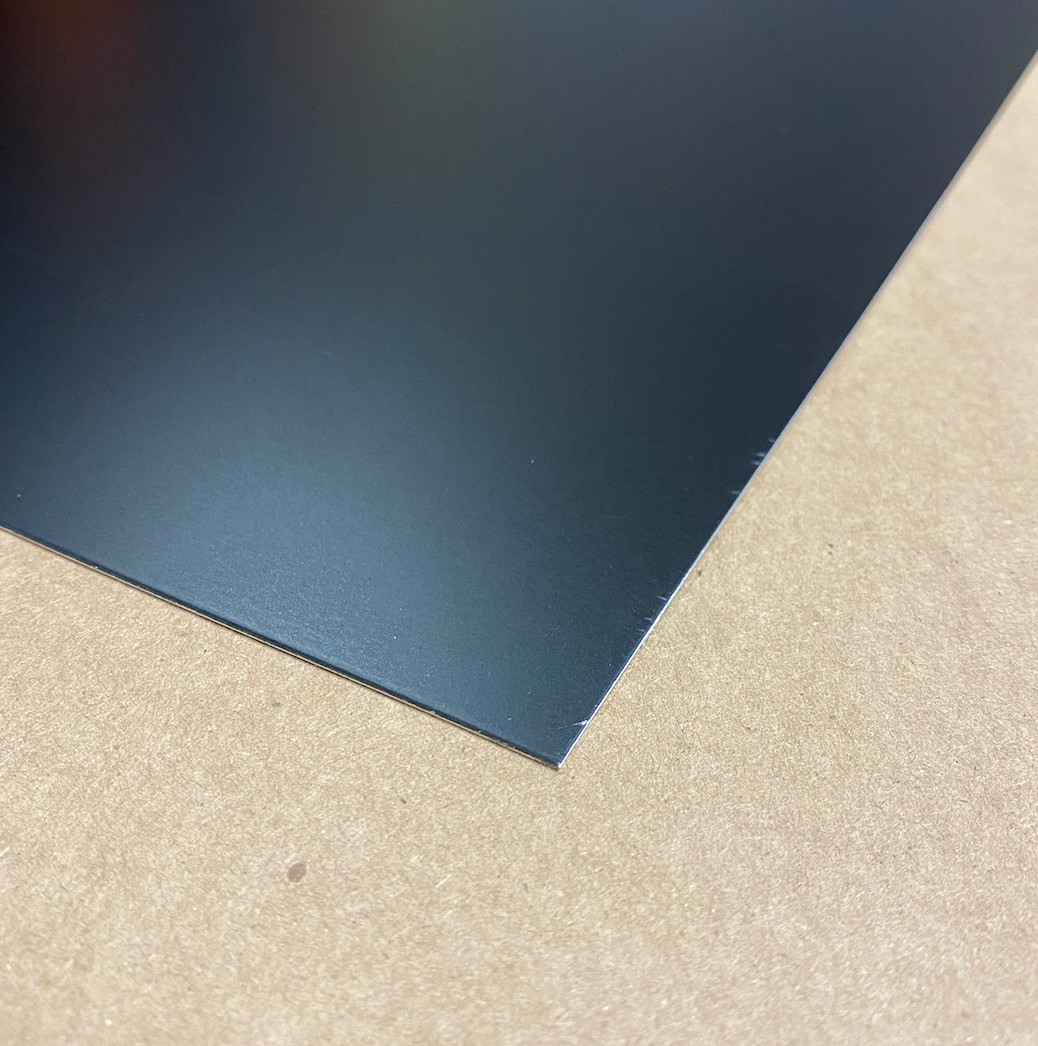 24″ x 96″ MATTE BLACK Aluminum Flat Sheet .030″ Thick, Painted