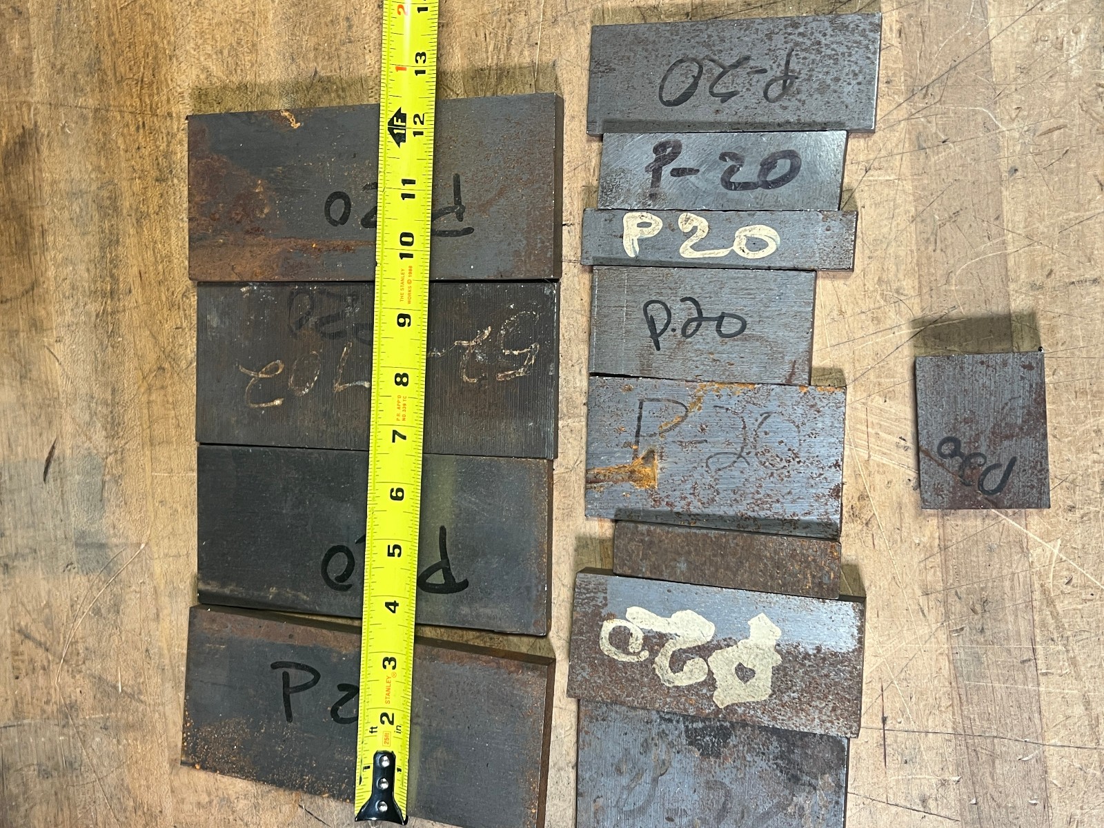 P20 Tool steel flat bar stock lot 17.1 lbs machine shop cut offs