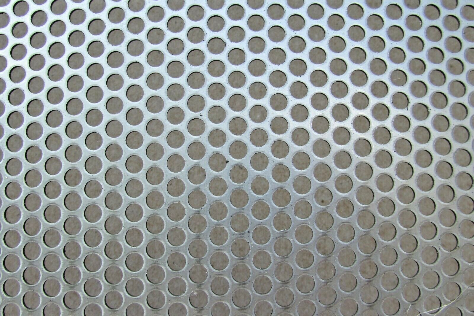 3/16″ HOLES–18 GAUGE-304 STAINLESS STEEL PERFORATED SHEET–12″ X 12″