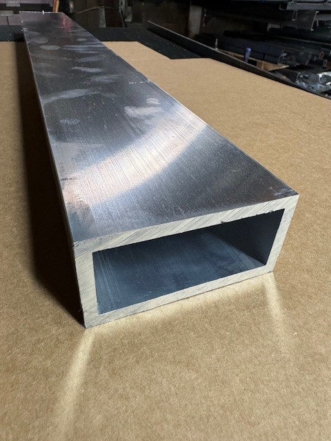 6061 Aluminum Rectangle Tube 2″ x 4″ x 72″ Length x 1/4″ Wall (0.250″ Wall)