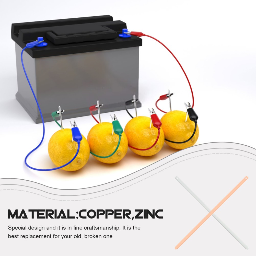 1 Set Zinc Anode and Copper Strips for DIY Battery Experiment Assorted Colors