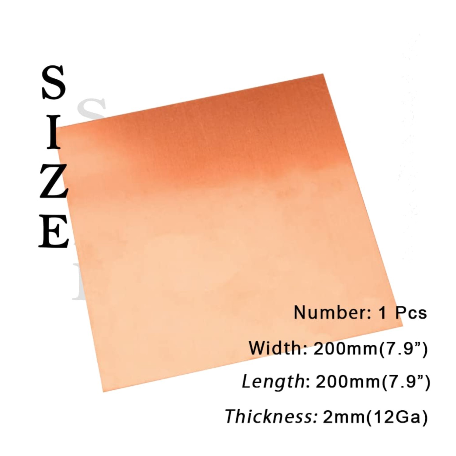 Copper Plate for Jewelry/Crafts – 12 Gauge 1 Pc