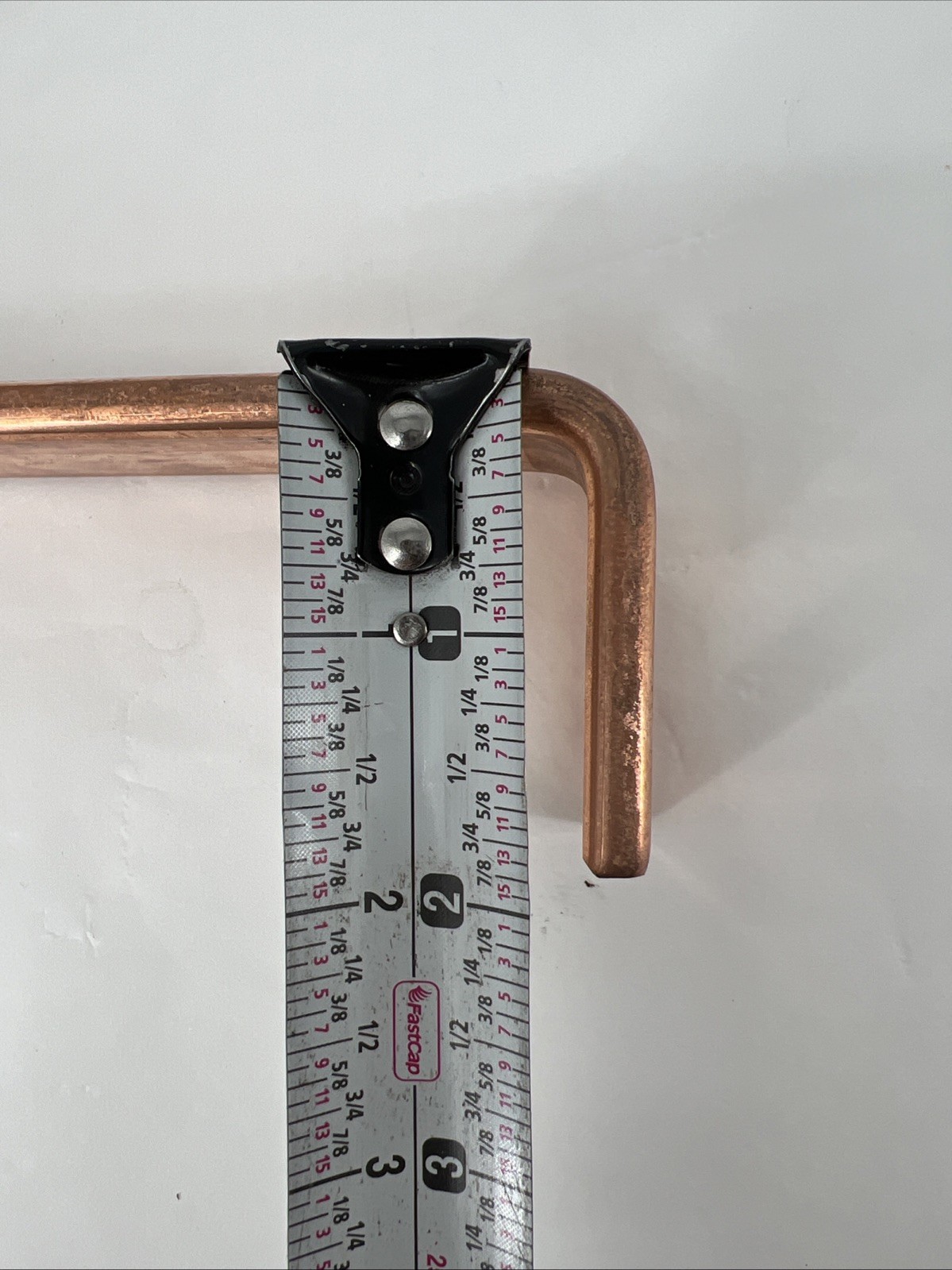 (Lot of 2) Copper Flat Bar 13in Length x 1in Width x 1/4in Thick, 2in 90° Ends