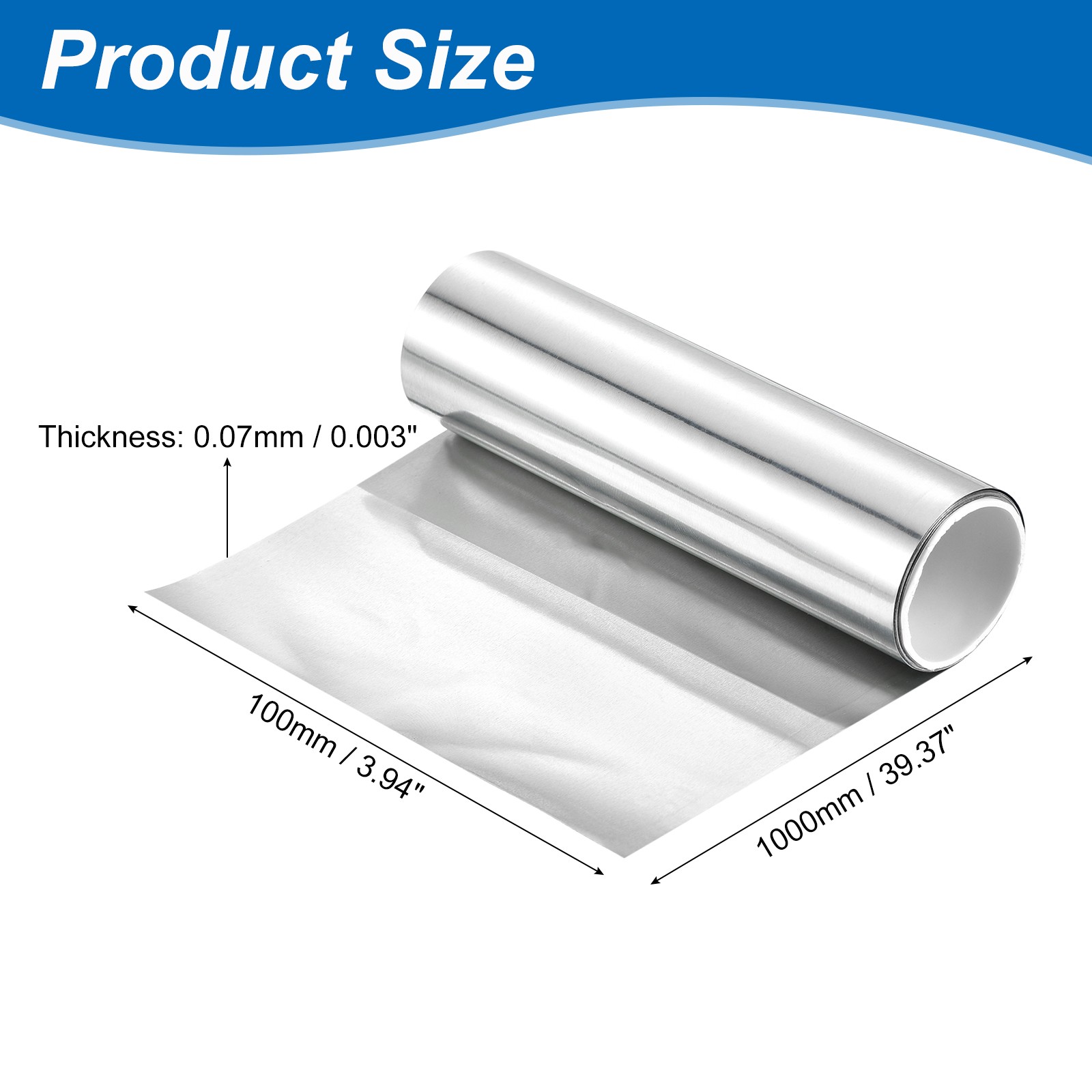 1Pcs Zinc Sheets, 99.995% High Purity Zinc Plate, 0.003″x4″x39″(0.07x100x1000mm)