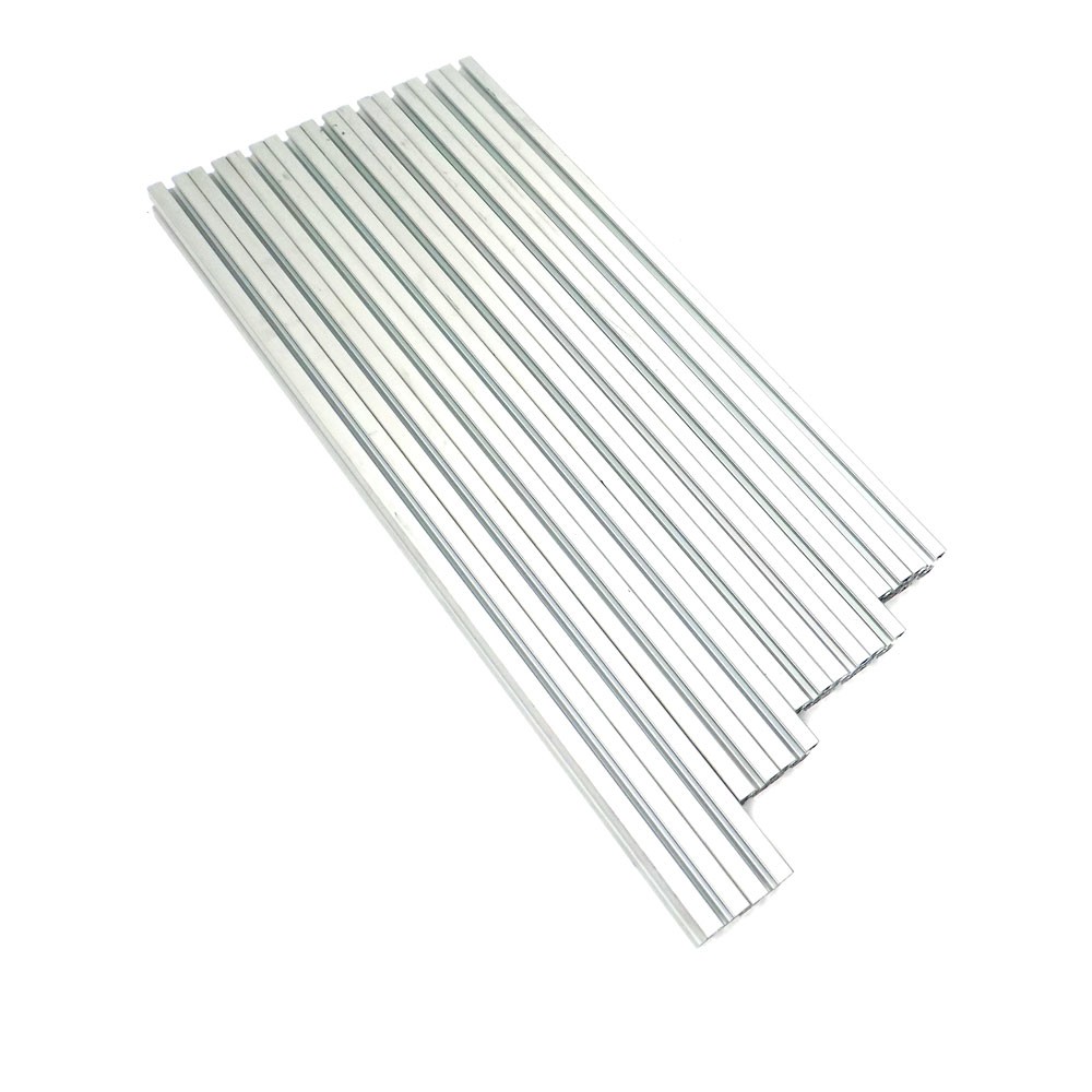 (Lot of 9) Bosch 45×45 Aluminum T-Slot (2) 857mm (2) 844mm (3) 812mm (2) 774mm