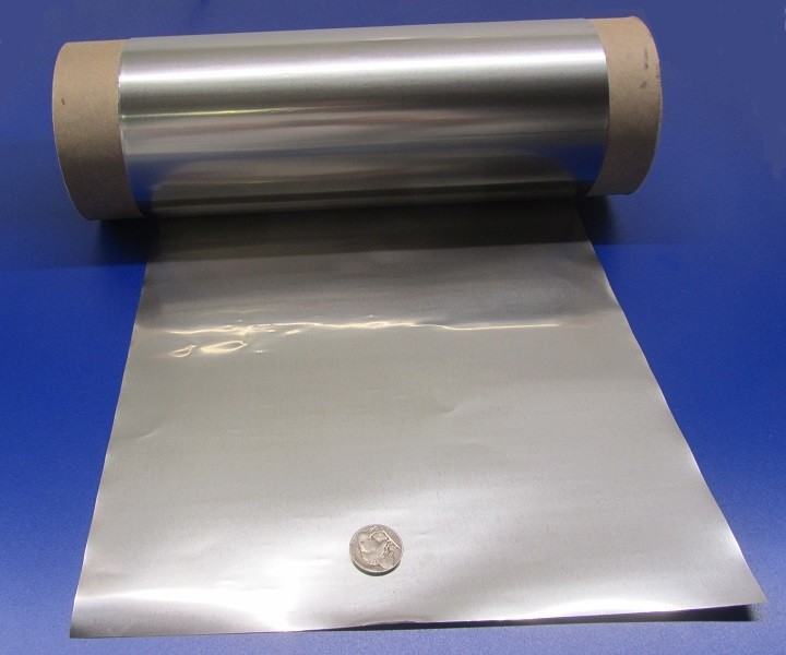 321 Weldable Stainless Steel Foil, .002″ Thick x 10.0″ Wide x 10 Foot Length
