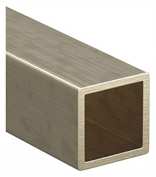 K&S 8155 Brass 0.014 in. Thick Square Tube 1/4 O.D. x 12 L in.