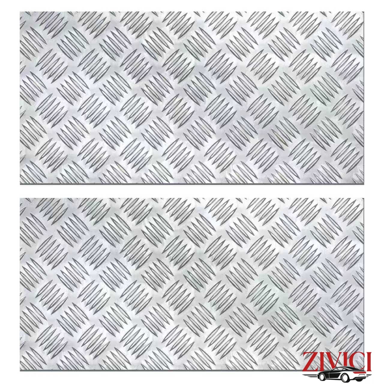 Sturdy Aluminum Diamond Tread Plate Pair 254x508mm Trailer Floor Sheet