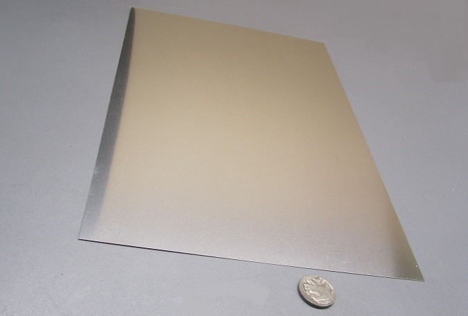 18-8 Stainless Steel Sheet, Full Hard, .008″ x 8.0″ x 12″, 2 Pc Lot