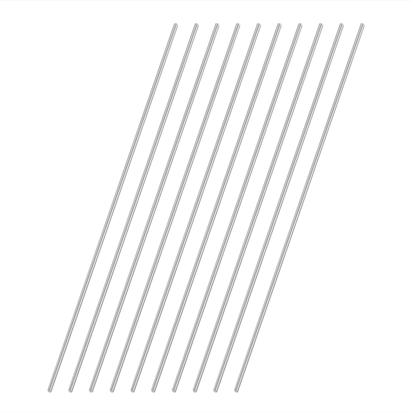 VictorsHome Aluminum Rods 2mm x 300mm Round Solid Shaft Lathe Bar 2mm, Silver