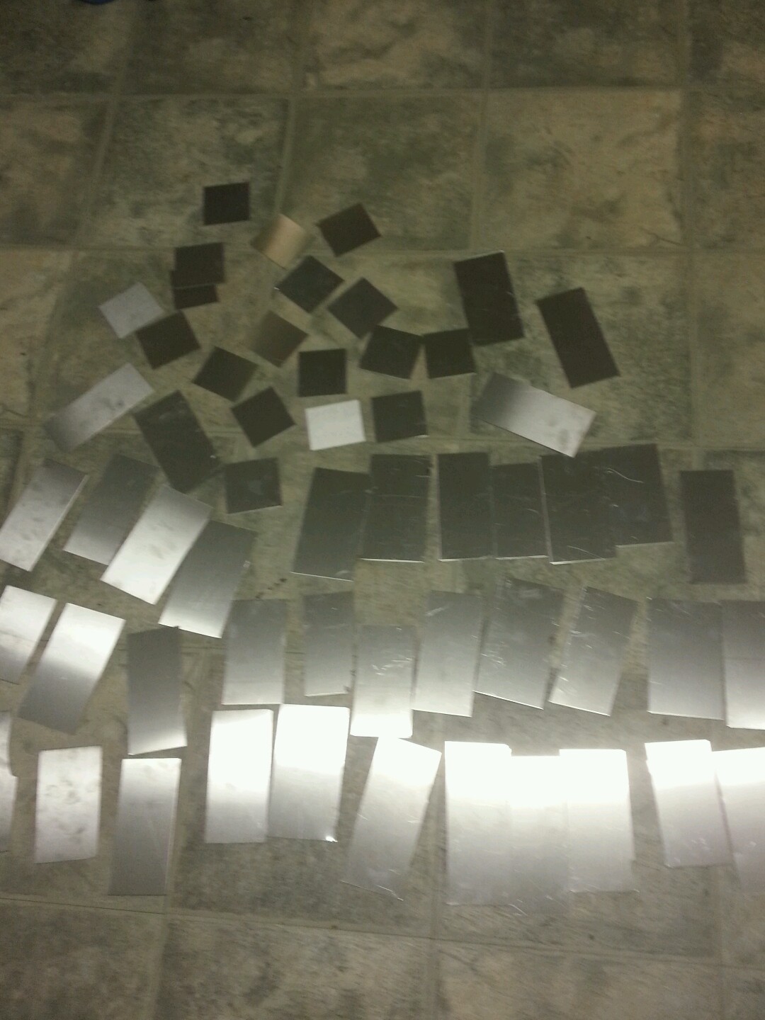 Stainless steel scraps 18 gage Plate random sizes 2 ” to 5 ” TEN PIECE LOT