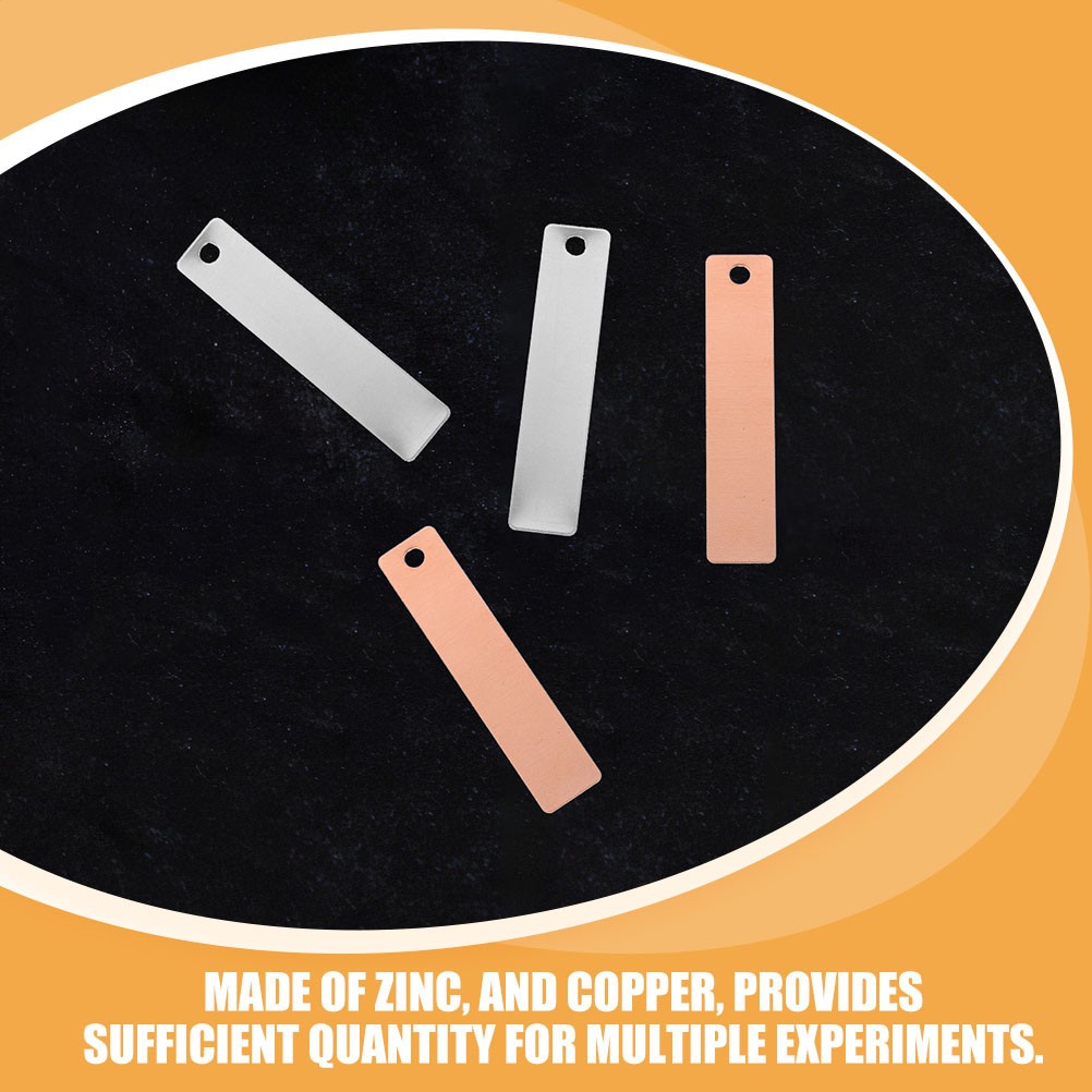 8 Pairs Reusable Copper and Zinc Electroplating Strips for DIY Projects