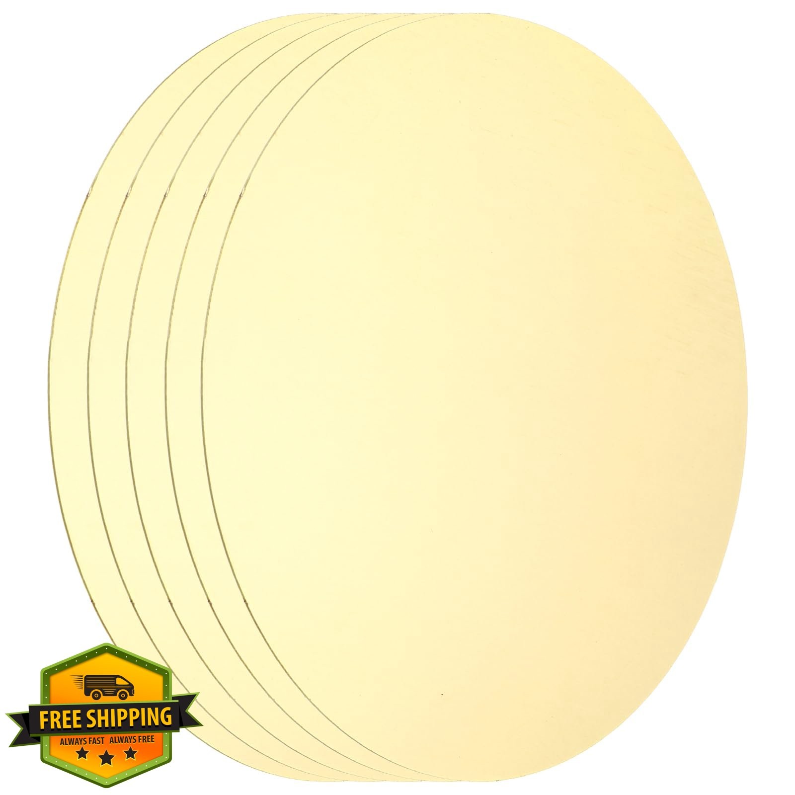 MECCANIXITY 5 Pcs Brass Plate 100mm Dia 0.5mm Thick