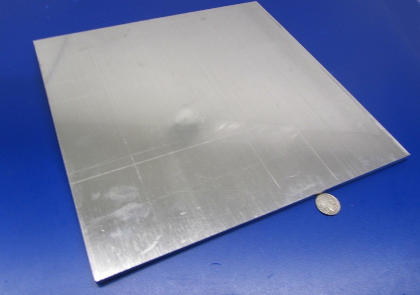 2024 Aluminum Sheet, T351, .250″ (1/4″) Thick x 12.0″ Width x 12.0″ Length