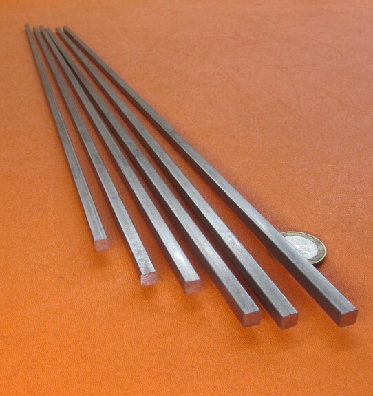 1018 Steel Square Bar, 1/4″ Thick x 1/4″ Wide x 24″ Length, 6 Units, 12 Ft