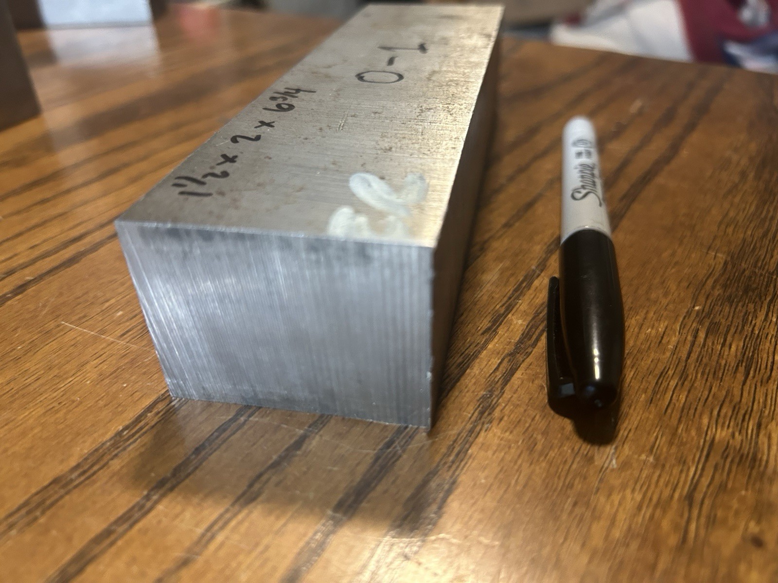 O1 Tool Steel, 1-1/2″ x 2″ x 6-3/4″ Long, flat machine stock