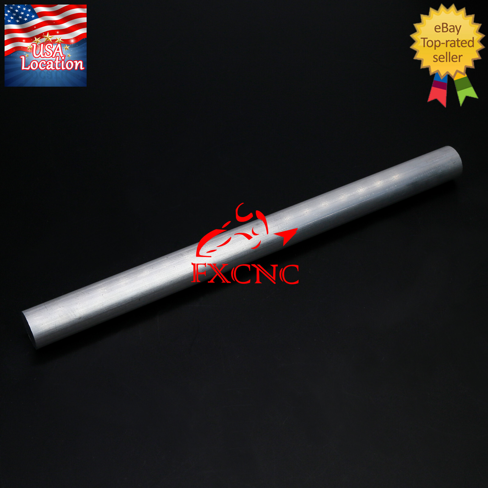 2 Piece T6061 Aluminum Solid Rod Stick Material Length 330mm Width 25mm