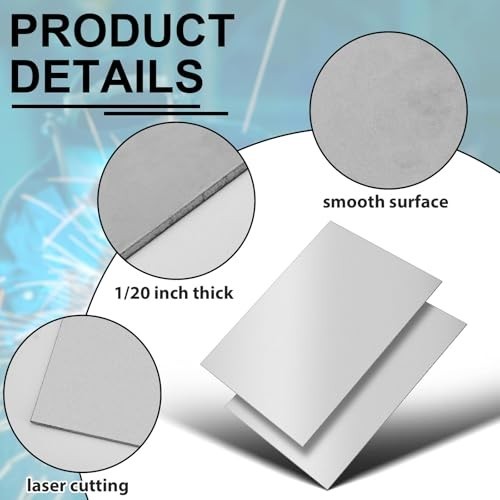 4 Pcs 16 Gauge Steel Sheet Plates – Weldable Carbon Metal Panels for DIY, 16×12