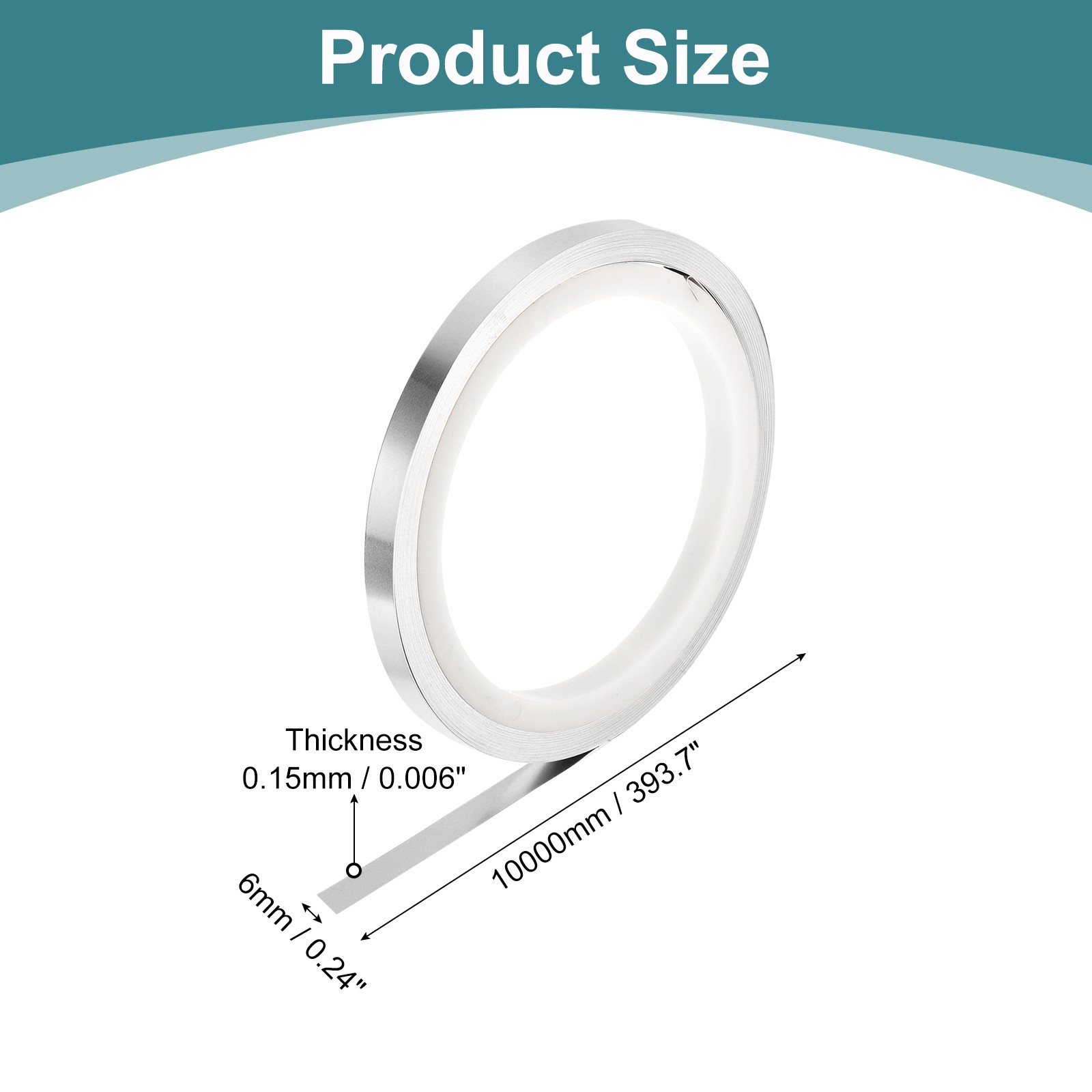 1 Pcs Pure Nickel Sheet, 99.6% Nickel Plate, 0.006″x0.24″x393.7″(0.15x6x10000mm)