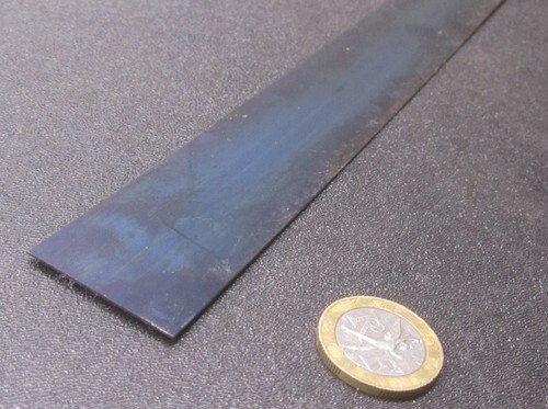 1095 Hard Blue Tempered Spring Steel Shim .050″ Thick x 1.25″ Width x 60″ Long