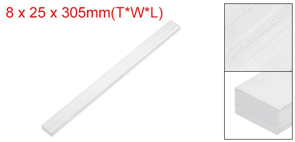 Square 6063 Aluminum Flat Bar, 5/16″ Thickness 1″ Width 12″ Length