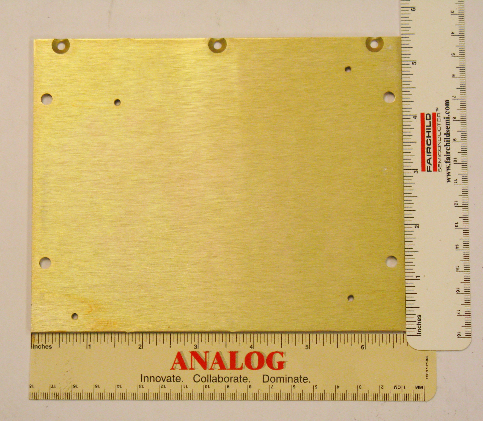 5 Medium Flat Aluminum Plate Mounting Panel 6.75″ x 5.38″ x .125″ New w holes