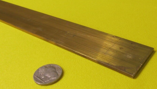 385 Brass Flat Bar 1/8″ Thick x 1 1/2″ Wide x 4 Foot Length